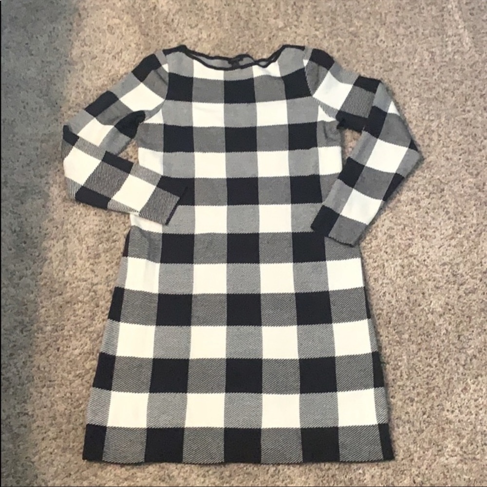 Ann Taylor checkered sweater dress